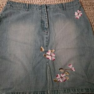 Plus size denim skirt